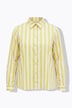 Bluse, striper, A-linje, skjortekrage, lange ermer