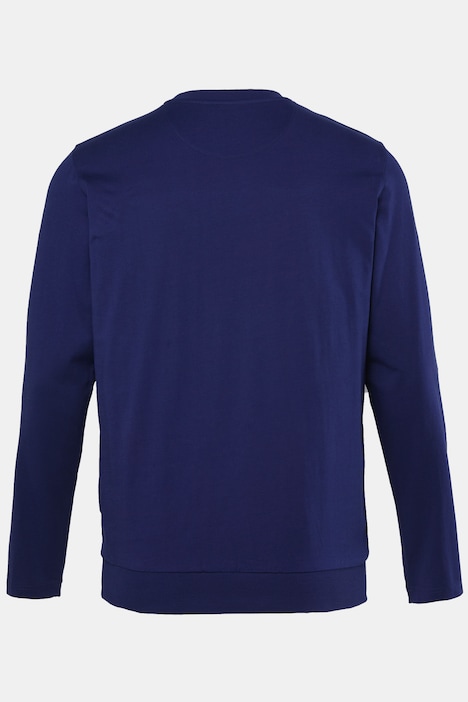 Men+ Langarmshirt, Bauchfit, Print, bis 8 XL