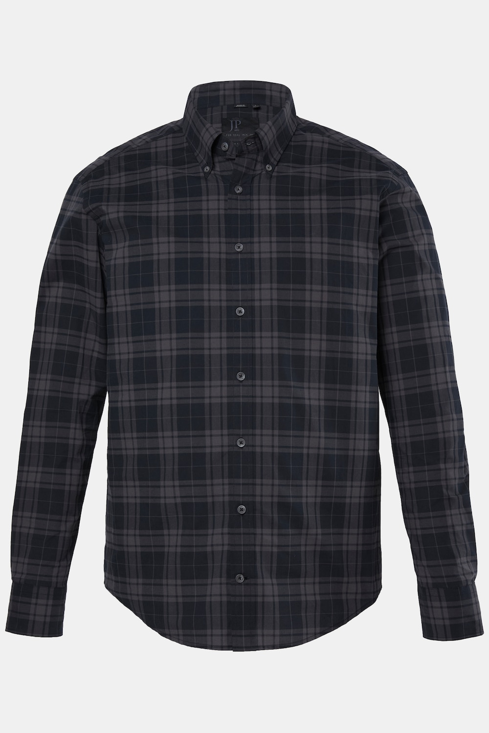 Geruit overhemd, lange mouwen, buttondown kraag, modern fit, tot 8XL