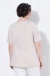 T-shirt, strepen, borduursel, A-lijn, ronde hals, korte mouwen