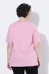 T-shirt, strepen, borduursel, A-lijn, ronde hals, korte mouwen