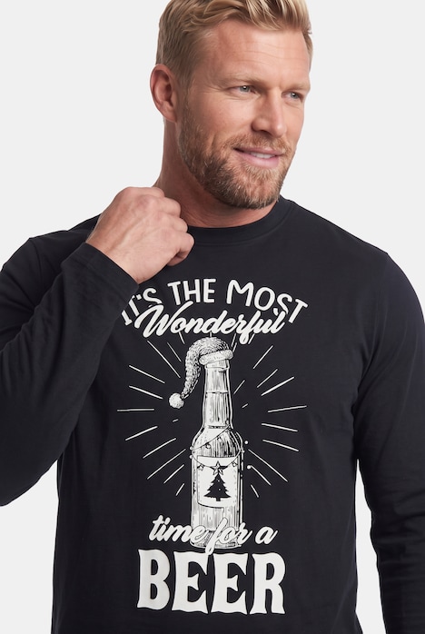 Men+ Langarmshirt, Weihnachten, bis 8 XL