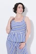 Blusa top, mezcla de rayas, línea A, tirantes ajustables