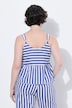 Blusa top, mezcla de rayas, línea A, tirantes ajustables