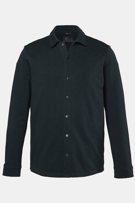 Sweathemd, Langarm, Kentkragen, kastiger Fit, bis 8 XL