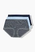 Pantys, 3er-Pack, Sterne/einfarbig, Spitzensaum