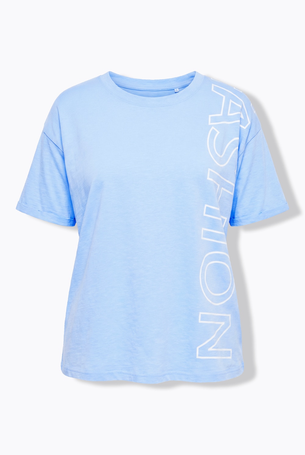 Stora storlekar T-shirt med textmotiv, Dam, blå, storlek: 62/64, Bomull, Ulla Popken