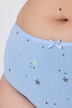 Midi-Slips, 5er-Pack, Sterne/einfarbig