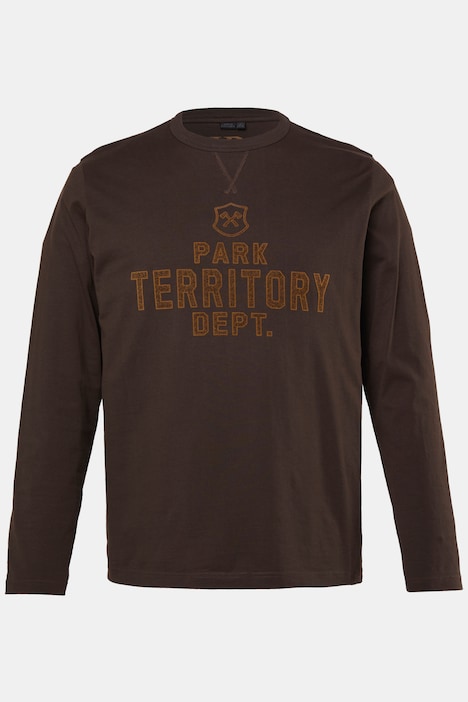 T-shirt à manches longues, imprimé sur la poitrine, jusqu'à la taille 8 XL