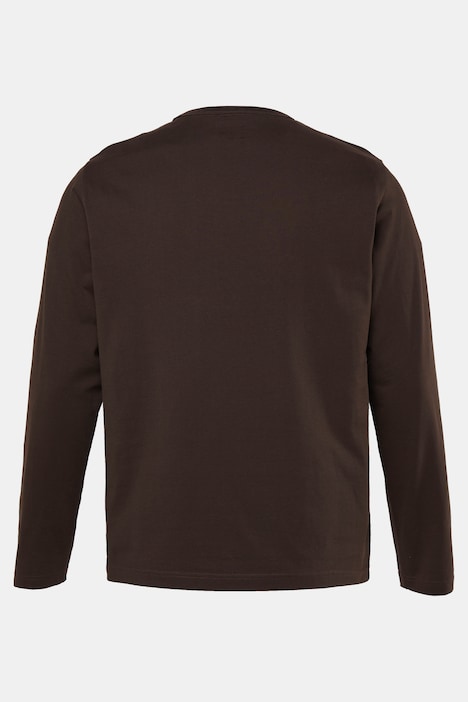 T-shirt à manches longues, imprimé sur la poitrine, jusqu'à la taille 8 XL