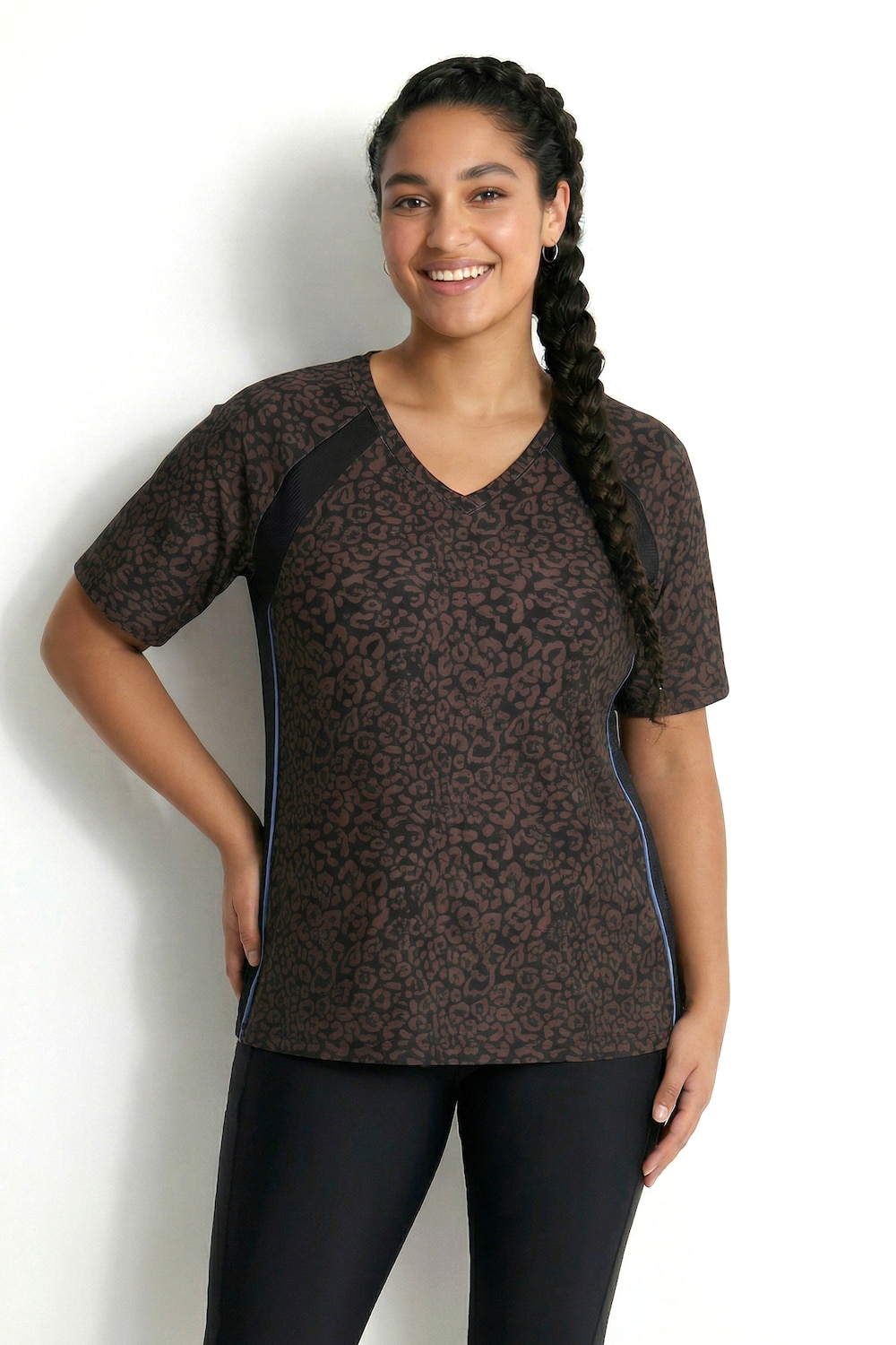Funktions-Shirt, Classic, V-Ausschnitt, Halbarm, recycelt