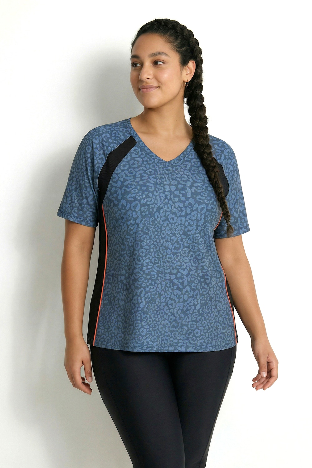 Funktions-Shirt, Classic, V-Ausschnitt, Halbarm, recycelt