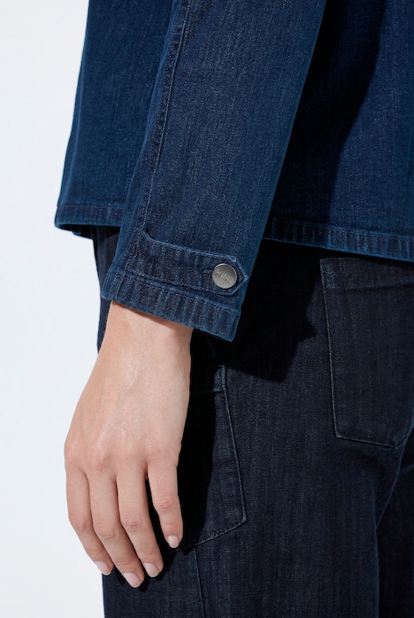 Jeans-Trenchjacke, Boxy, doppelreihig, Biopbaumwolle