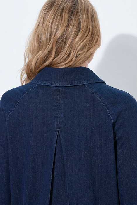 Jeans-Trenchjacke, Boxy, doppelreihig, Biopbaumwolle