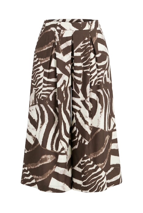 Kalhotová sukně, zebra, extra široké nohavice, pohodlný pas