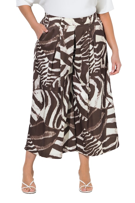 Kalhotová sukně, zebra, extra široké nohavice, pohodlný pas