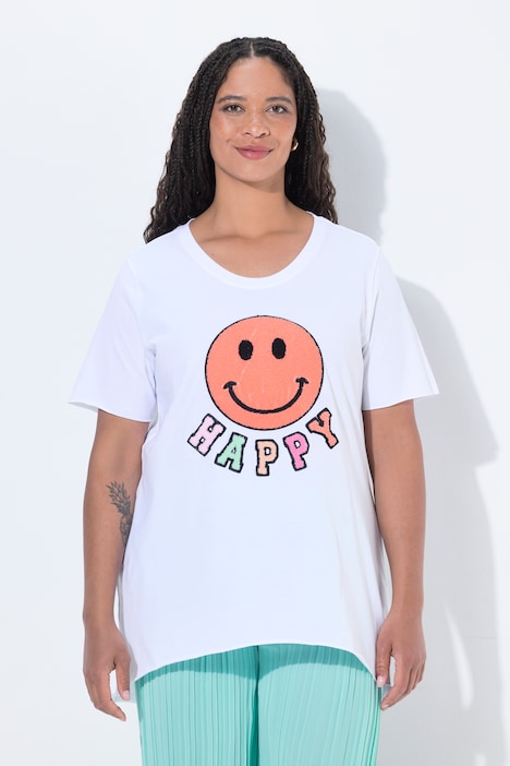 Terry Cloth Smiley Face Graphic Tee