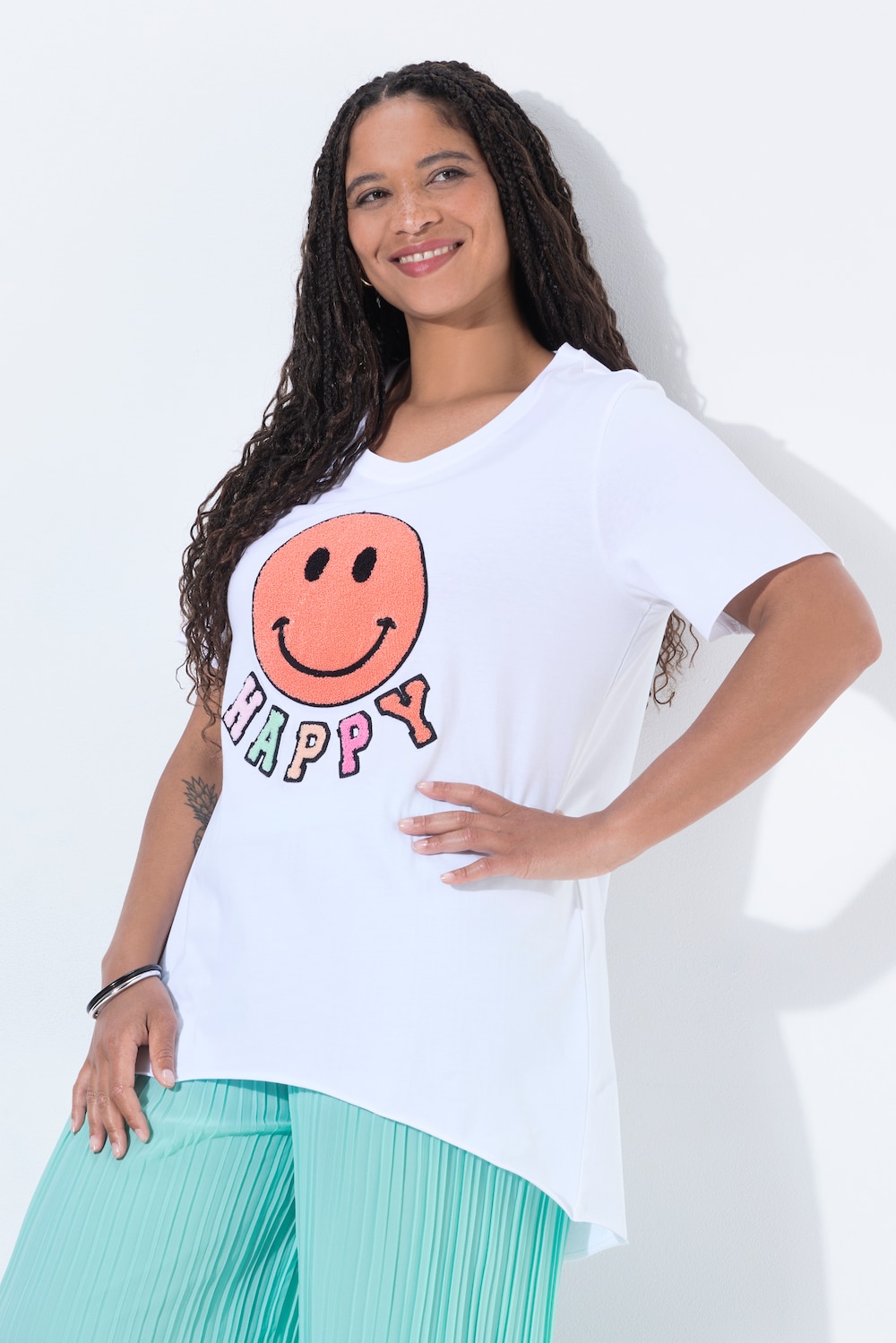 T-Shirt, Comfort Fit, Frottee Smiley