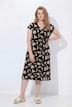 Maxikleid, Blüten, V-Ausschnitt, Halbarm, Biobaumwolle
