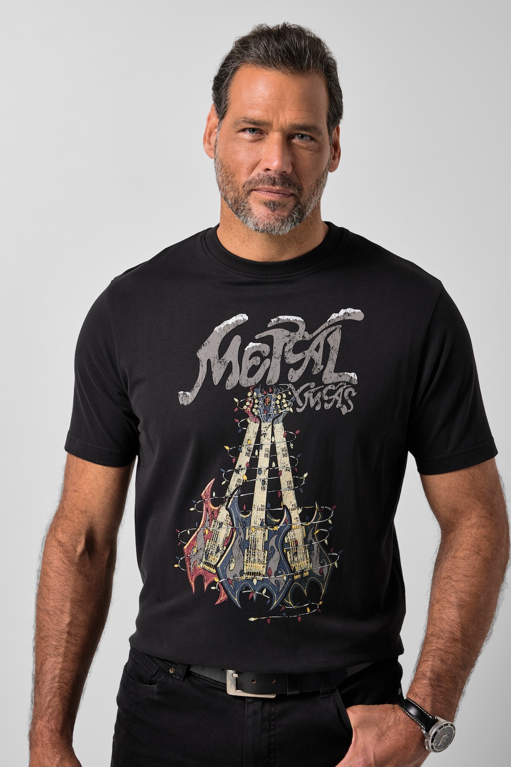 T-Shirt, Halbarm, Weihnachten, Brustprint, bis 8 XL