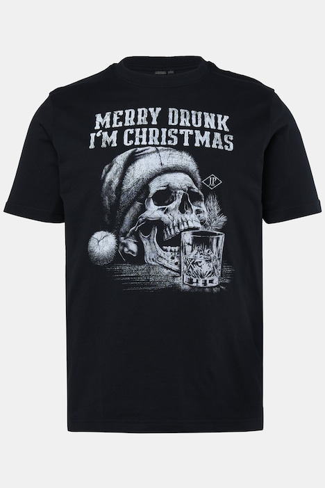 T-Shirt, Halbarm, Weihnachten, Brustprint, bis 8 XL