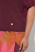 Pullover, Elastiksaum, V-Ausschnitt, Halbarm, Glitter