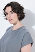 T-Shirt, Zierfalten, Oversized, Rundhals, Cup-Ärmel
