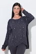 Loungewear-Sweater, Sterne, oversized, Rundhals, Langarm