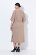 Midi-jurk, oversized, ronde hals, korte mouwen, zakken