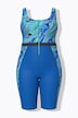 Maillot de bain sans bonnets souples, motif piments et fermeture zippée, matière recyclée