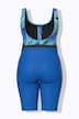 Maillot de bain sans bonnets souples, motif piments et fermeture zippée, matière recyclée