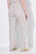 Linnen broek Ruby, strepen, rechte pijpen, elastische tailleband