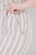Linnen broek Ruby, strepen, rechte pijpen, elastische tailleband