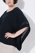 Mousseline blouse, kant, oversized, ronde hals, korte mouwen