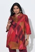 Longbluse, Streifen, A-Linie, Hemdkragen, 3/4-Arm