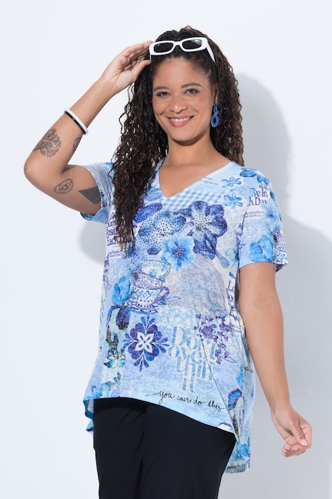 Motivational Scrapbook Print Burnout Jersey Tee
