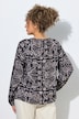 Bluse, Blüten, Schnürung, Tunika-Ausschnitt, Langarm