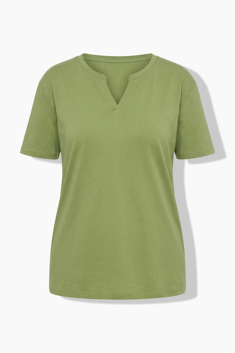 T-Shirt, Oversized, Tunika-Ausschnitt, Halbarm