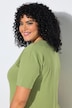 T-Shirt, Oversized, Tunika-Ausschnitt, Halbarm