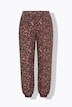 Kalhoty Rose, leopardí vzor, široké nohavice, elastický pas