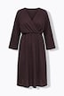 Kleid, Wickeloptik, A-Linie, V-Ausschnitt, 3/4-Arm
