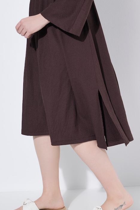 Kleid, Wickeloptik, A-Linie, V-Ausschnitt, 3/4-Arm