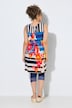 Jersey jurk, patchprint, A-lijn, ronde hals, mouwloos