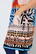 Jersey jurk, patchprint, A-lijn, ronde hals, mouwloos
