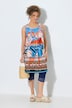 Jersey jurk, patchprint, A-lijn, ronde hals, mouwloos