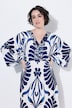 Kleid, Ornamente, Ziersteine, V-Ausschnitt, 3/4-Arm