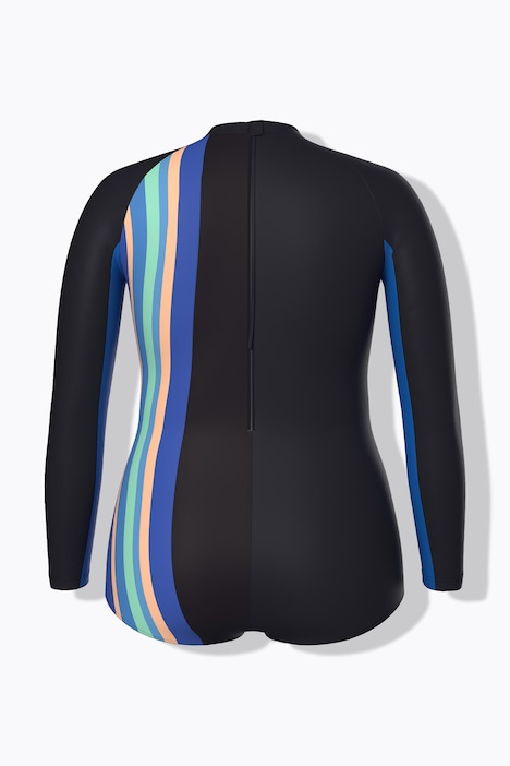 Maillot de bain, manches longues et fermeture zippée