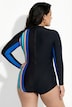 Badeanzug, Zipper, Langarm, recycelt