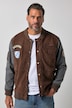 Leder-Collegejacke Bavaria, Leder, Ziegenvelours,  Zipper, bis 7 XLL