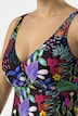 Badekleid, Blüten, Softcups, V-Ausschnitt